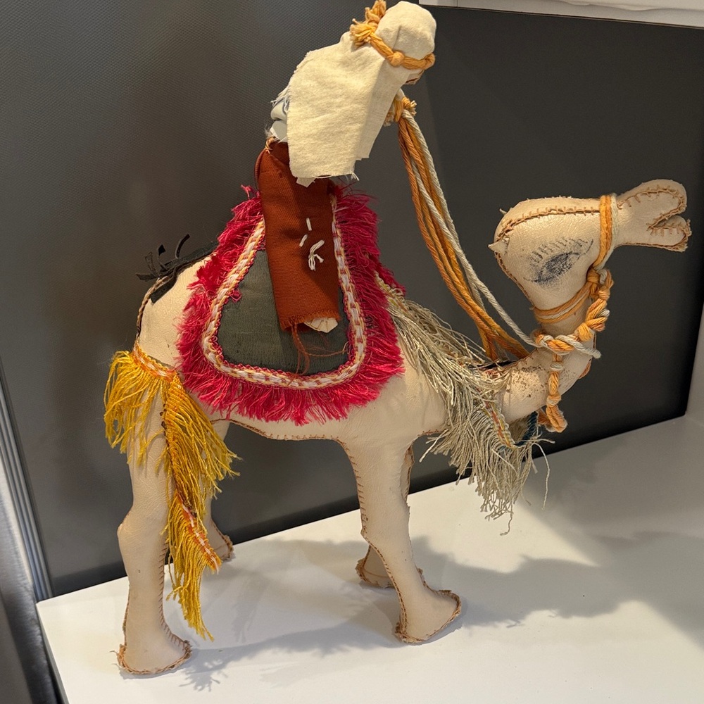 Handcrafted Camel Figurine with Colorful Accents
